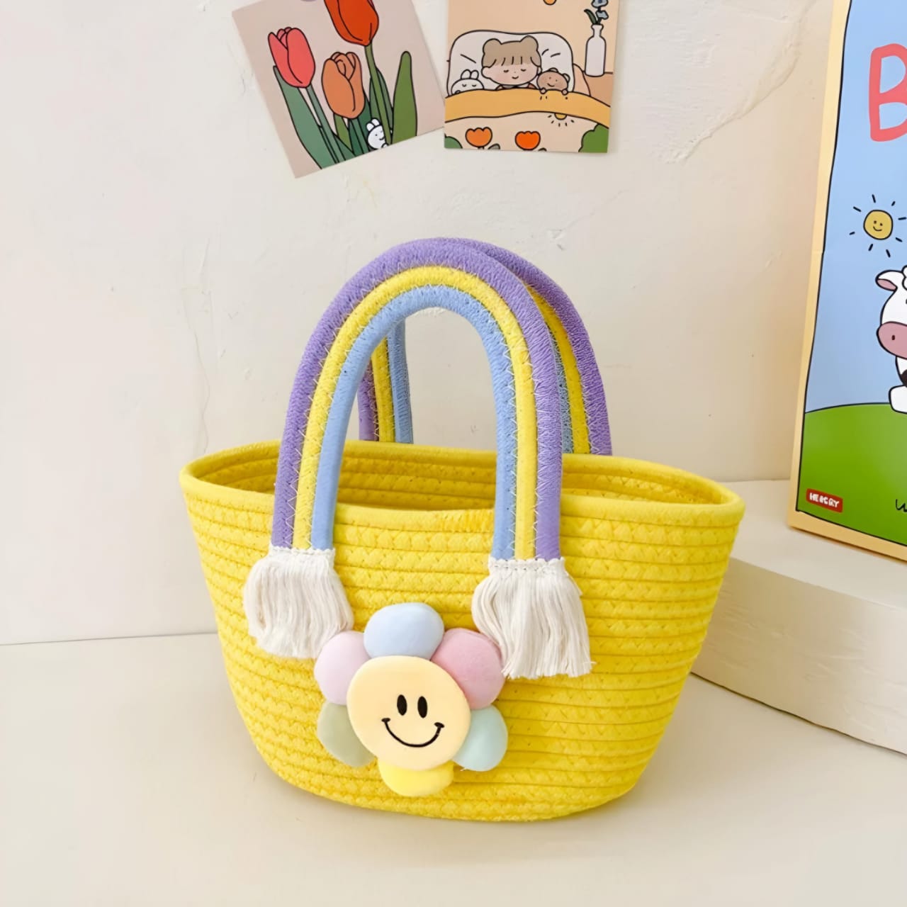 Sunflower Bucket Shape Bag