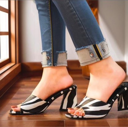 Zebra Style Heels - Bold and Fierce Fashion Statement