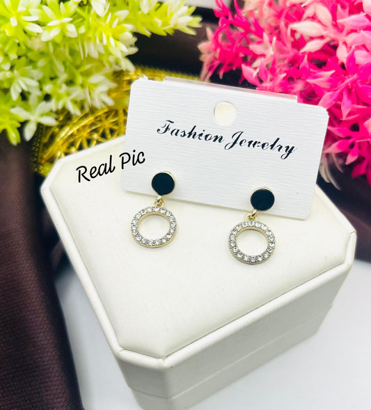 Diamond Hollow Black Studs