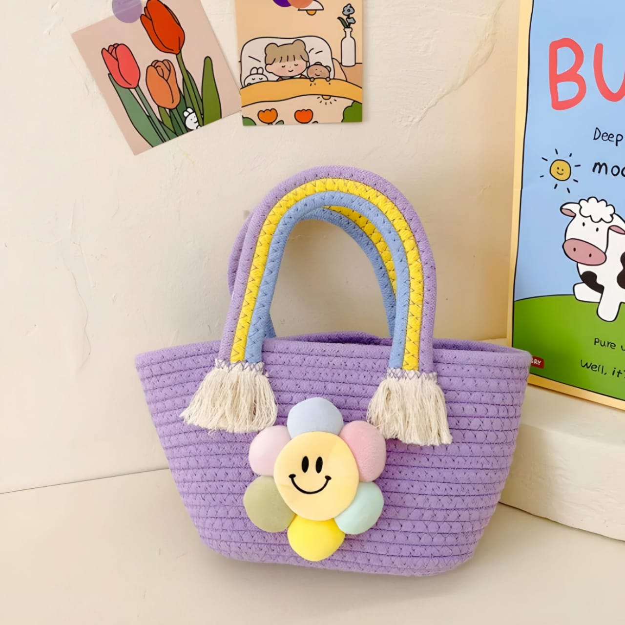 Sunflower Bucket Shape Bag