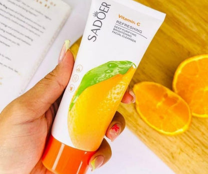 SADOER Refreshing Deep Purifying Brightening Facial Cleanser with Vitamin C