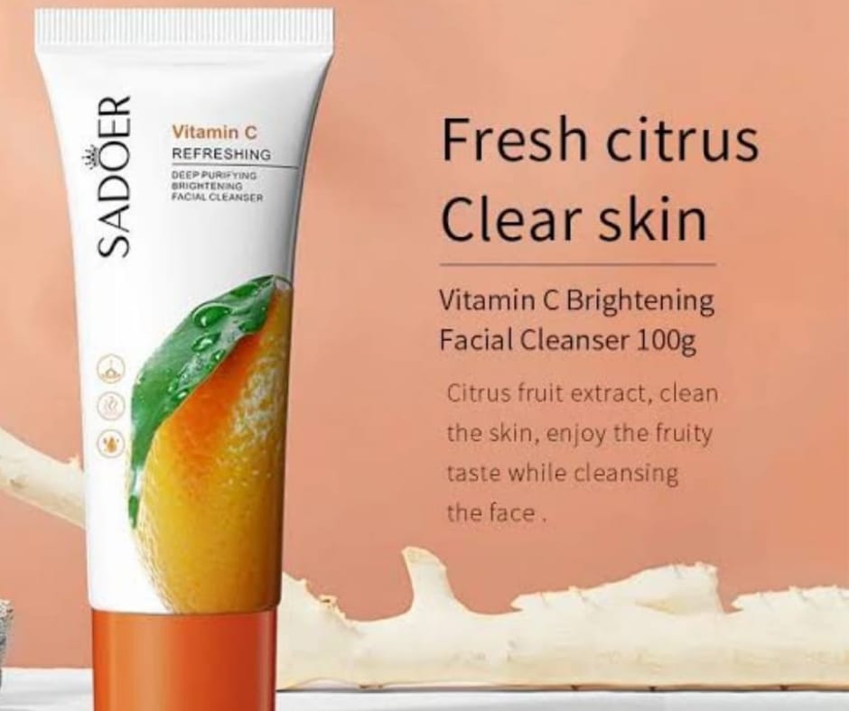 SADOER Refreshing Deep Purifying Brightening Facial Cleanser with Vitamin C