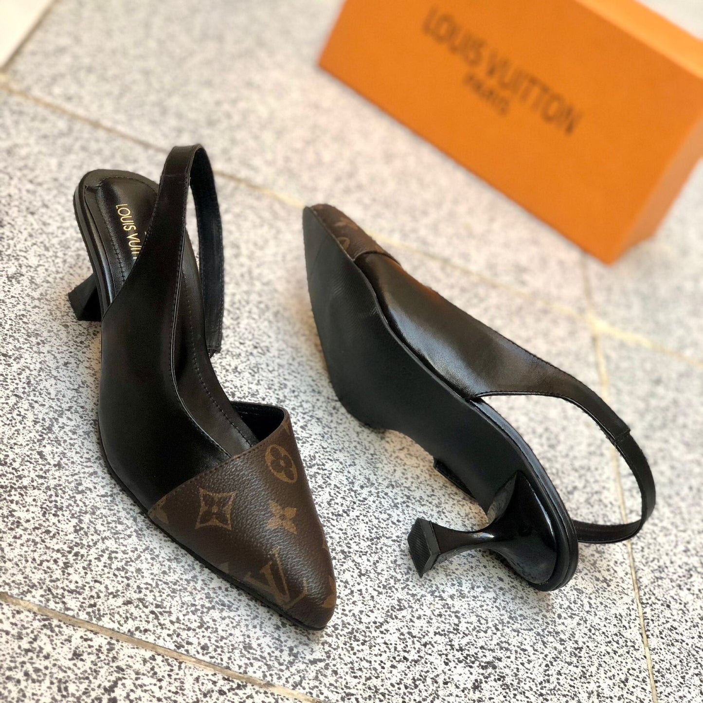 Louis Vuitton LV Charlie Slingback Heels – Premium Quality & Elegant Design