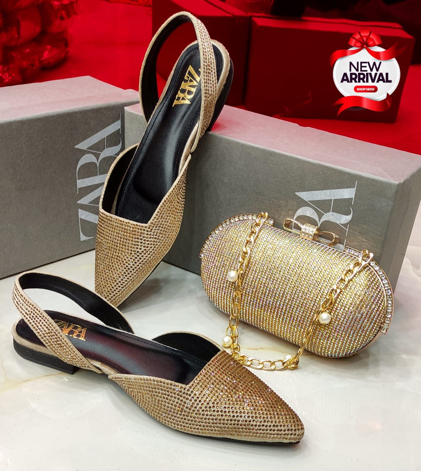 Zara Slippers and Clutch Combo Deal - Stylish and Affordable Footwear Set 2024