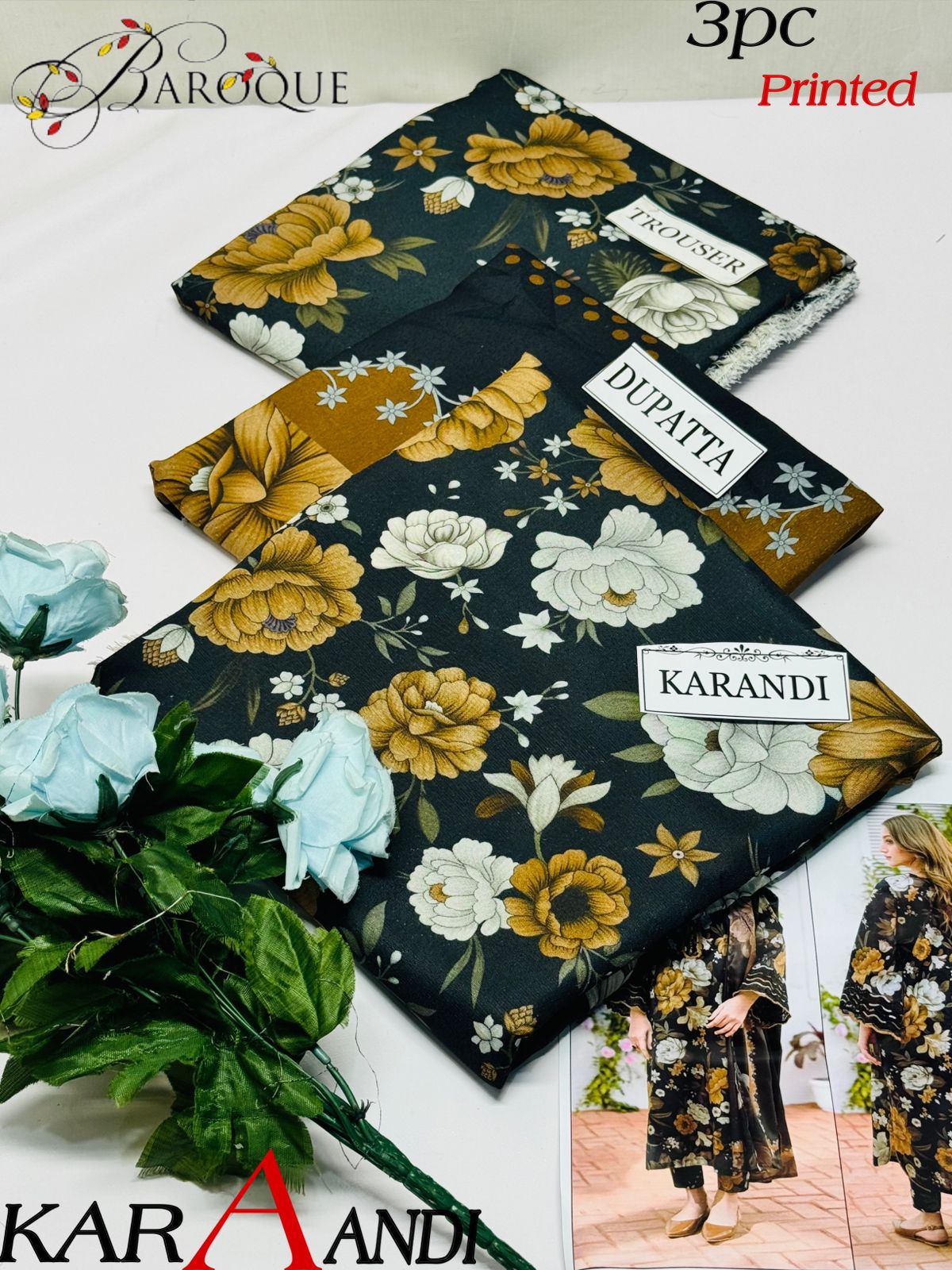 Baroque, Maria.B, Charizma 3-Piece Winter Collection | Fancy Karandi Suits