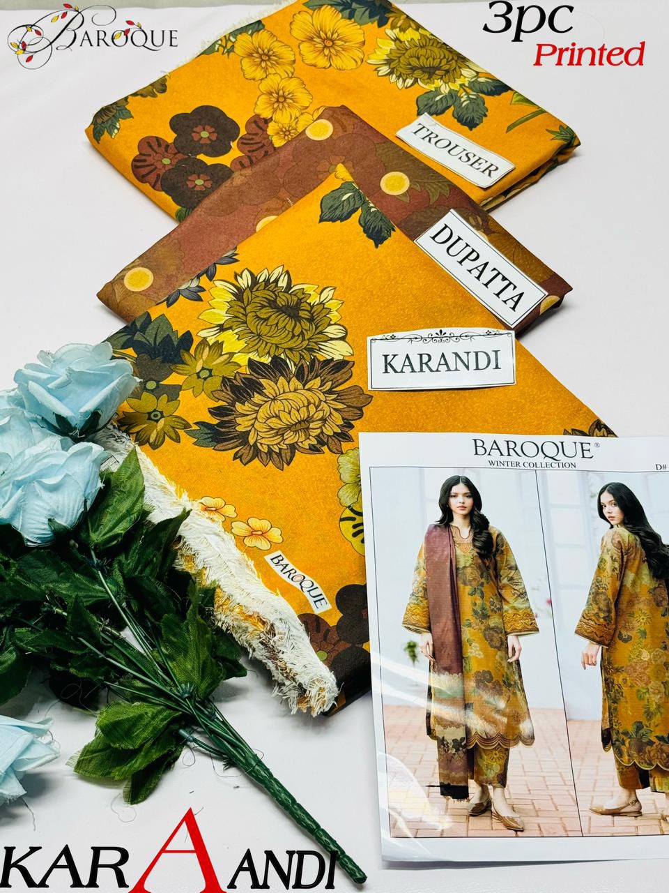 Baroque, Maria.B, Charizma 3-Piece Winter Collection | Fancy Karandi Suits