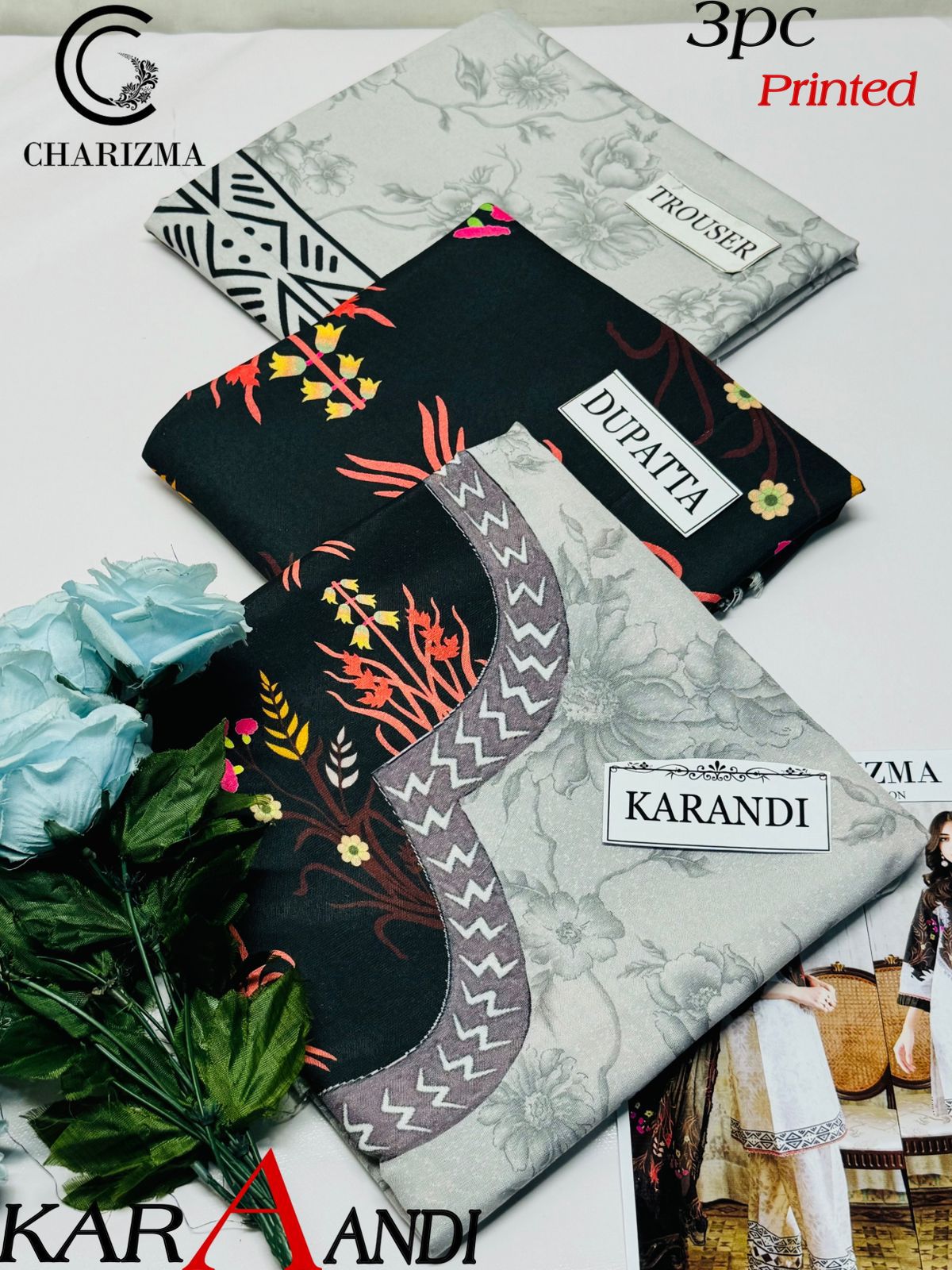 Baroque, Maria.B, Charizma 3-Piece Winter Collection | Fancy Karandi Suits