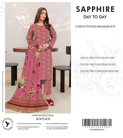 Sapphire Khadar Style Collection 2024 – Effortless Elegance with Digital Prints