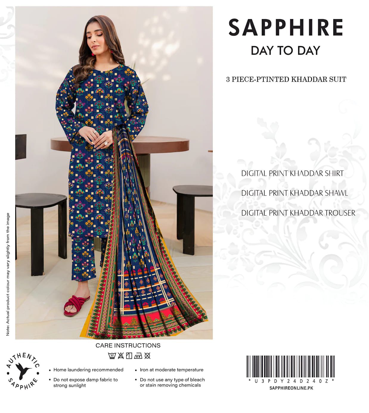 Sapphire Khadar Style Collection 2024 – Effortless Elegance with Digital Prints