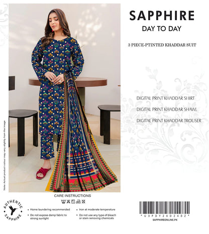 Sapphire Khadar Style Collection 2024 – Effortless Elegance with Digital Prints