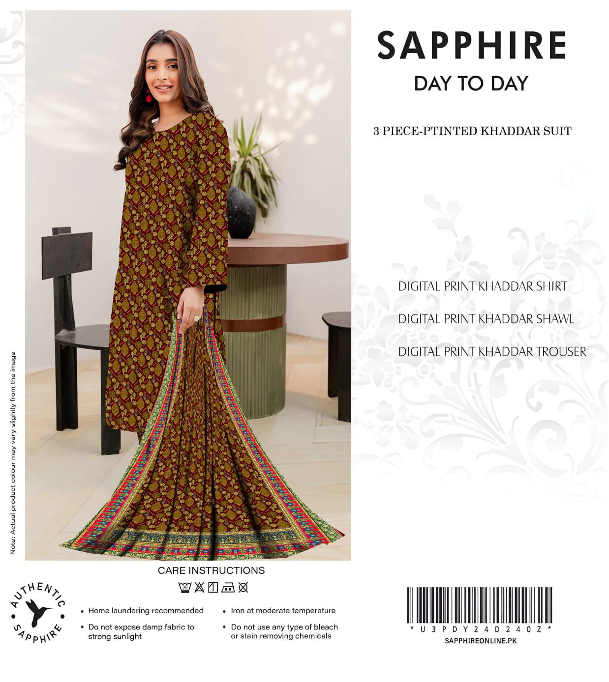 Sapphire Khadar Style Collection 2024 – Effortless Elegance with Digital Prints