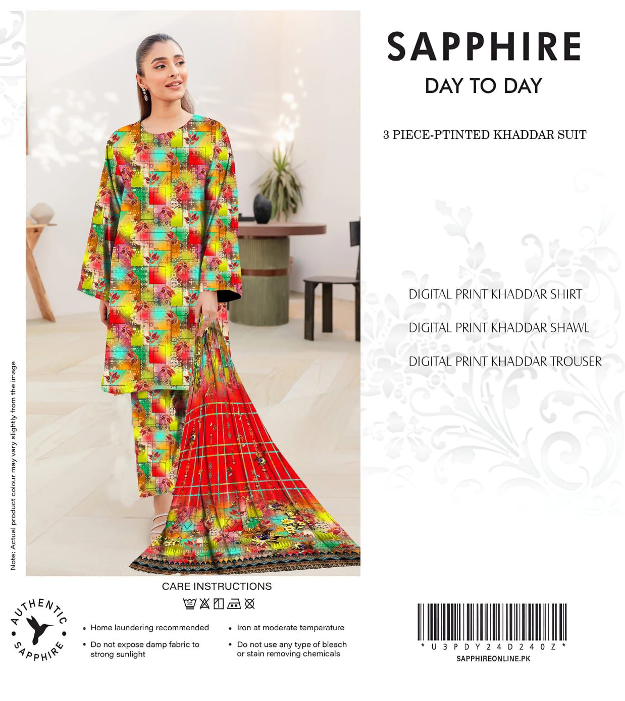 Sapphire Khadar Style Collection 2024 – Effortless Elegance with Digital Prints