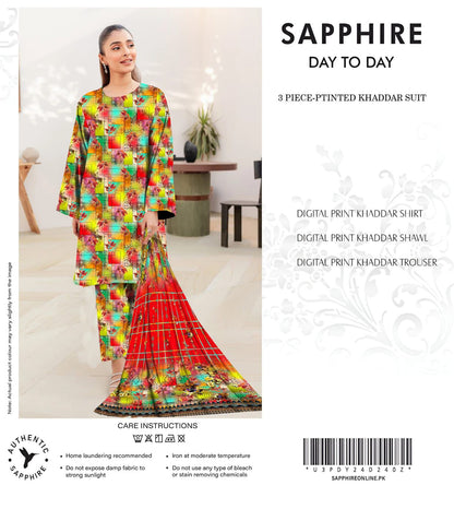 Sapphire Khadar Style Collection 2024 – Effortless Elegance with Digital Prints