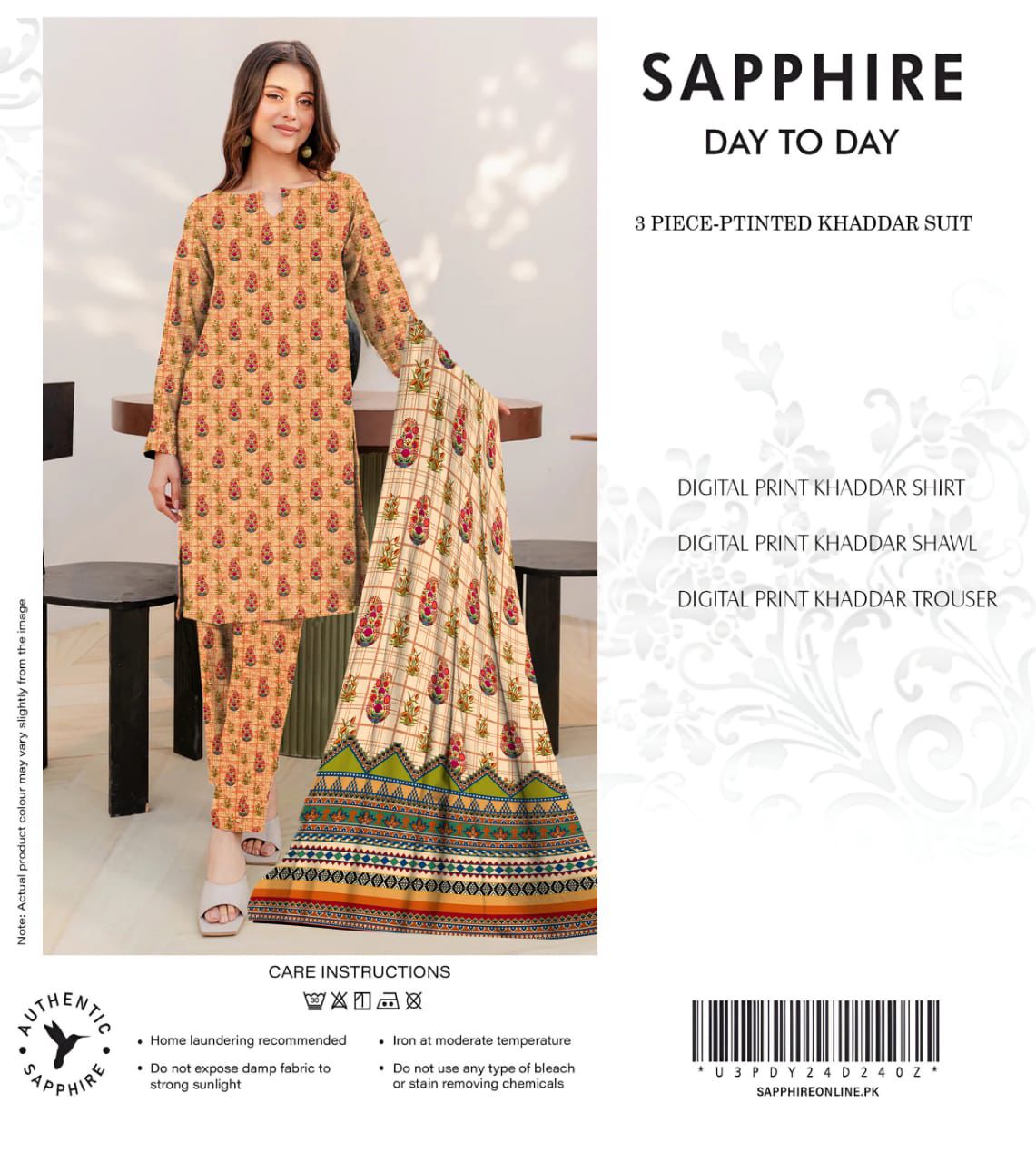 Sapphire Khadar Style Collection 2024 – Effortless Elegance with Digital Prints