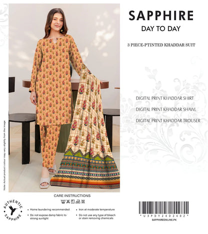 Sapphire Khadar Style Collection 2024 – Effortless Elegance with Digital Prints