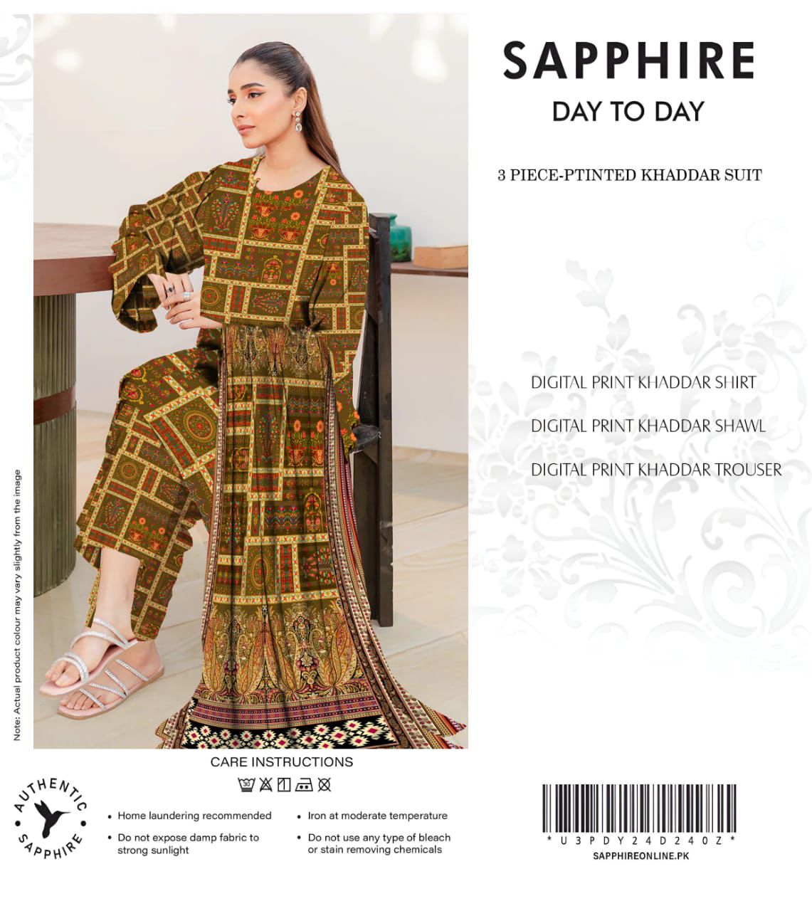 Sapphire Khadar Style Collection 2024 – Effortless Elegance with Digital Prints