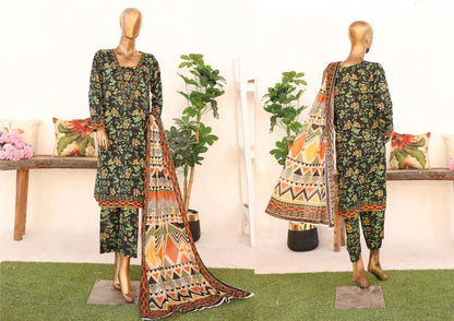 Identic Separates Cambric Vol-1, 2024 – Luxury Digital Printed 3-Piece Collection by Norah Textile – Includes Shirt, Lawn Dupatta & Cambric Trousers