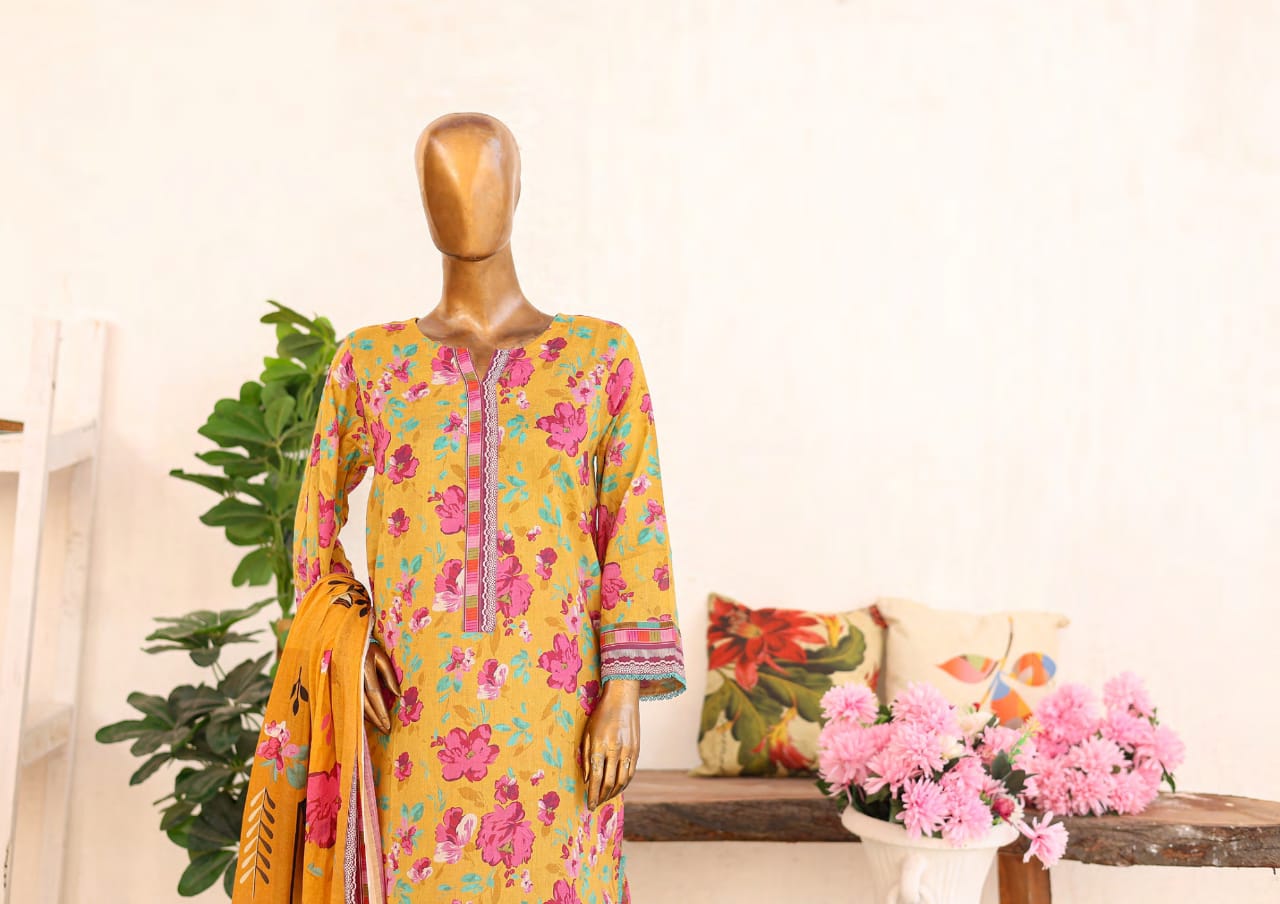 Identic Separates Cambric Vol-1, 2024 – Luxury Digital Printed 3-Piece Collection by Norah Textile – Includes Shirt, Lawn Dupatta & Cambric Trousers