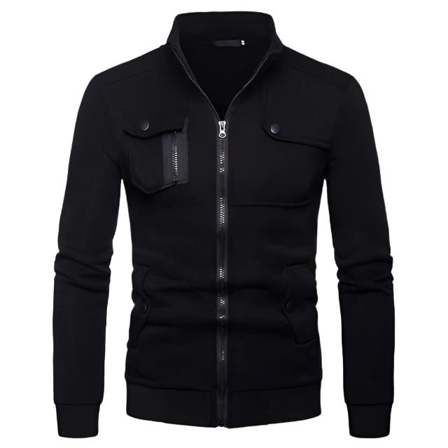 Men's Winter Stand Collar Slim Fit Cardigan Jacket