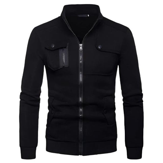 Men's Winter Stand Collar Slim Fit Cardigan Jacket