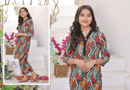 Flat 25% Off on MALU RANI Kids’ 2-Piece Unstitched Collection by Moosa Jee 2024 | Luxury Girls' Clothing & Festive Wear