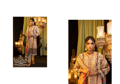 SALINA Khaddar Embroidered Shirt with Cutwork Lawn Dupatta Vol-1, 2024 by Regalia Textile