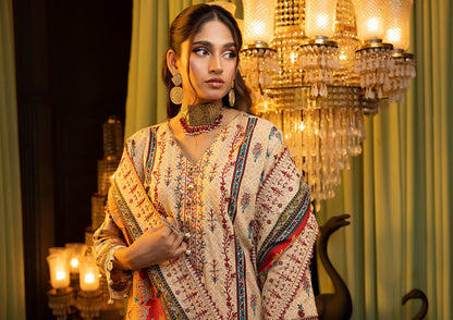 SALINA Khaddar Embroidered Shirt with Cutwork Lawn Dupatta Vol-1, 2024 by Regalia Textile