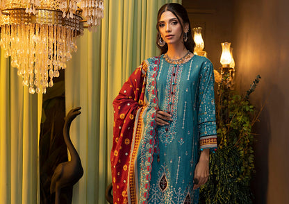 SALINA Khaddar Embroidered Shirt with Cutwork Lawn Dupatta Vol-1, 2024 by Regalia Textile