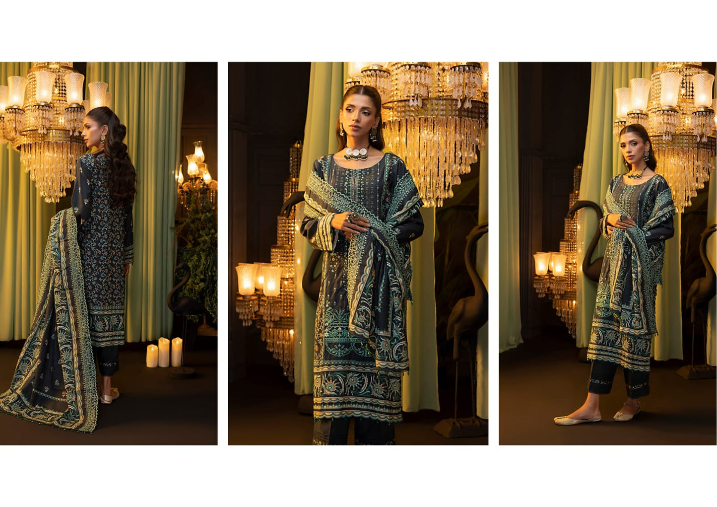 SALINA Khaddar Embroidered Shirt with Cutwork Lawn Dupatta Vol-1, 2024 by Regalia Textile