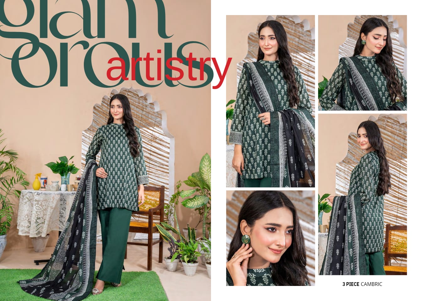 ZESH CAMBRIC DROP-2, 2024 Digital Printed Collection – Latest Winter Suit for Women in Pakistan