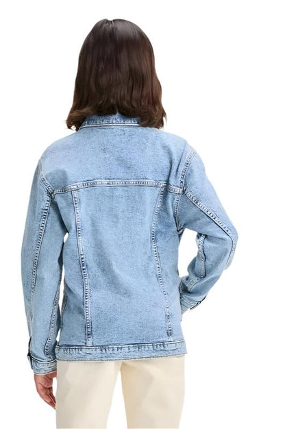 Women’s Ribbed Denim Jacket – Trendy & Comfortable Casual Wear