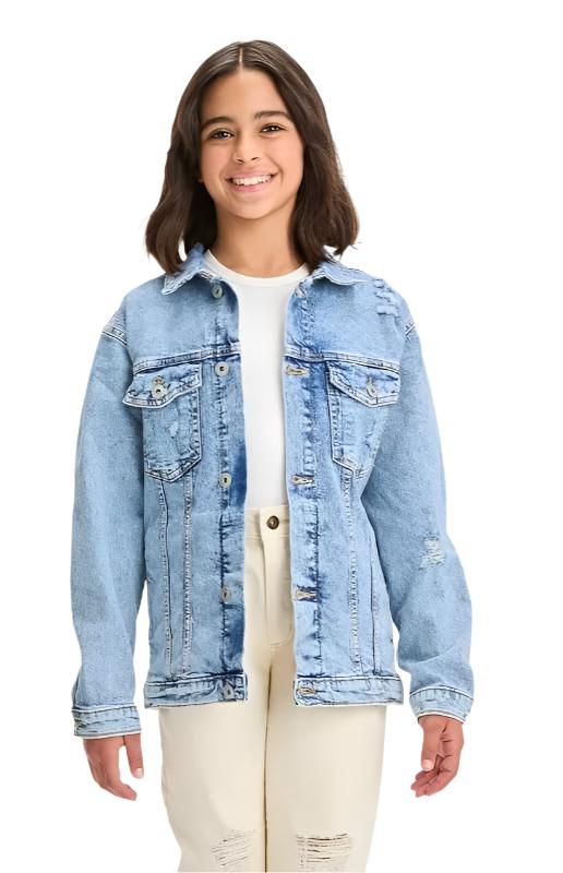 Women’s Ribbed Denim Jacket – Trendy & Comfortable Casual Wear