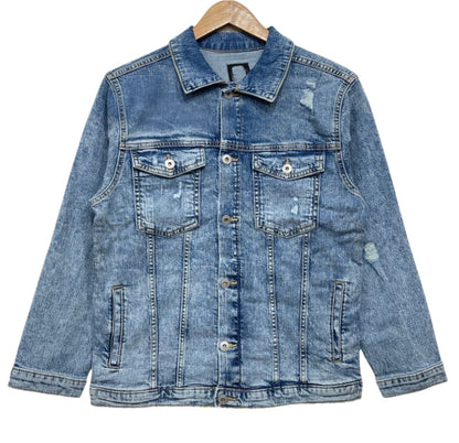 Women’s Ribbed Denim Jacket – Trendy & Comfortable Casual Wear