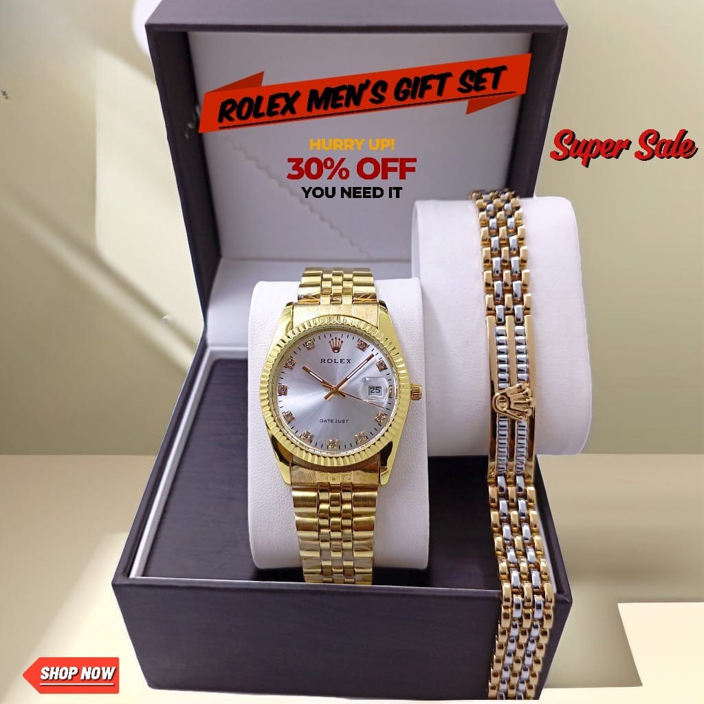 Rolex Datejust Men's Watch – Premium Quality with Exclusive Bracelet Combo, 30% Off