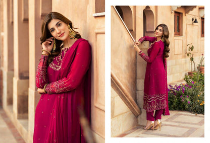 MERAKISH Luxury Unstitched Chiffon Embroidered Wedding Collection Vol-13 2023 | Shahzeb Textile