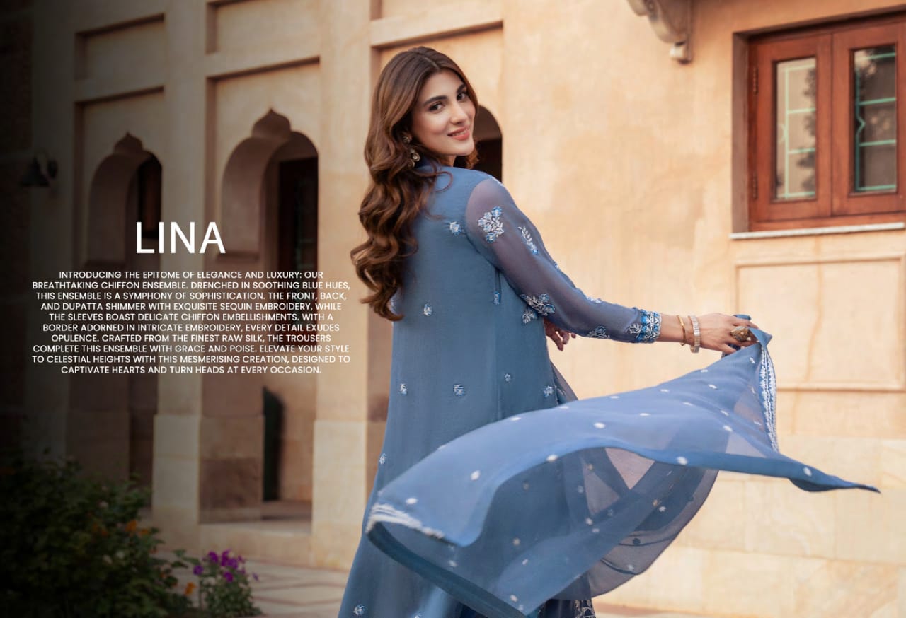 MERAKISH Luxury Unstitched Chiffon Embroidered Wedding Collection Vol-13 2023 | Shahzeb Textile