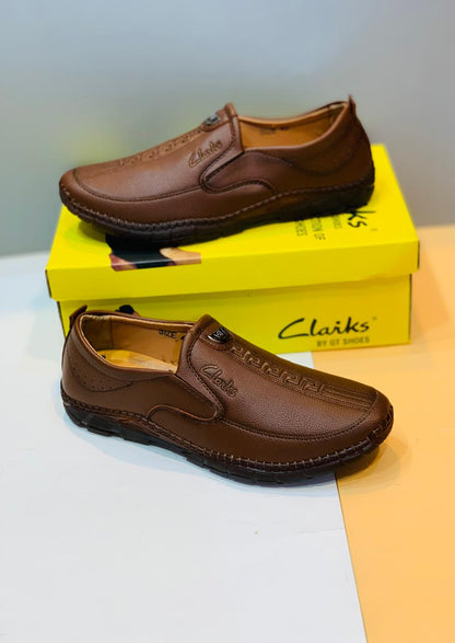 Clark Embroidered Leather Shoes – Redefining Comfort with Elegance