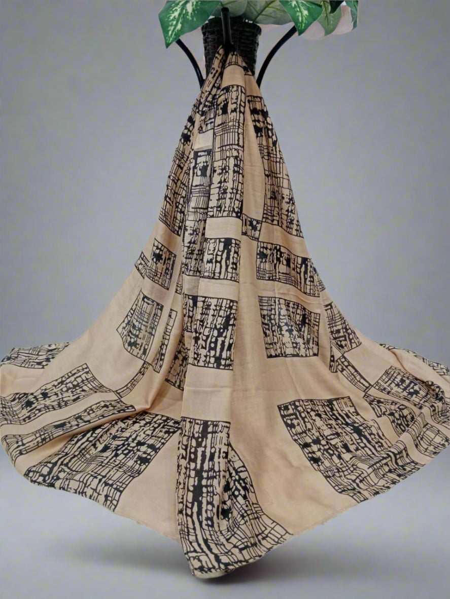 Printed Cotton Lawn Scarf with Free 30 Crystal Diamond Pins – Inspired by Fendi, Christian Dior, Louis Vuitton & More