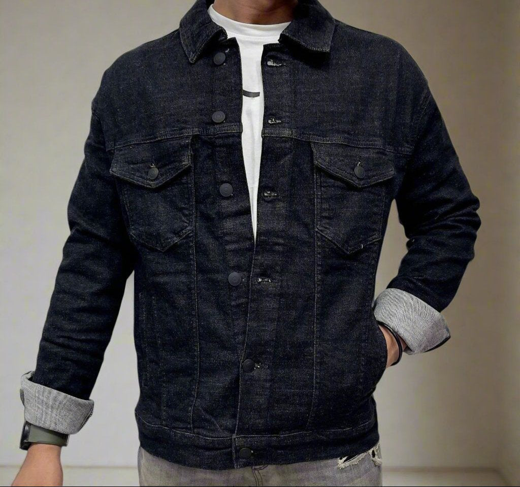 Stretchable Denim Shirt for Men – Comfortable & Stylish | Sizes S, M, L, XL | Chest Sizes 21 to 25 | Free Shipping in Pakistan & International Delivery