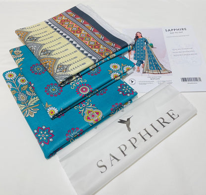 Sapphire Khadar Style Collection 2024 – Effortless Elegance with Digital Prints