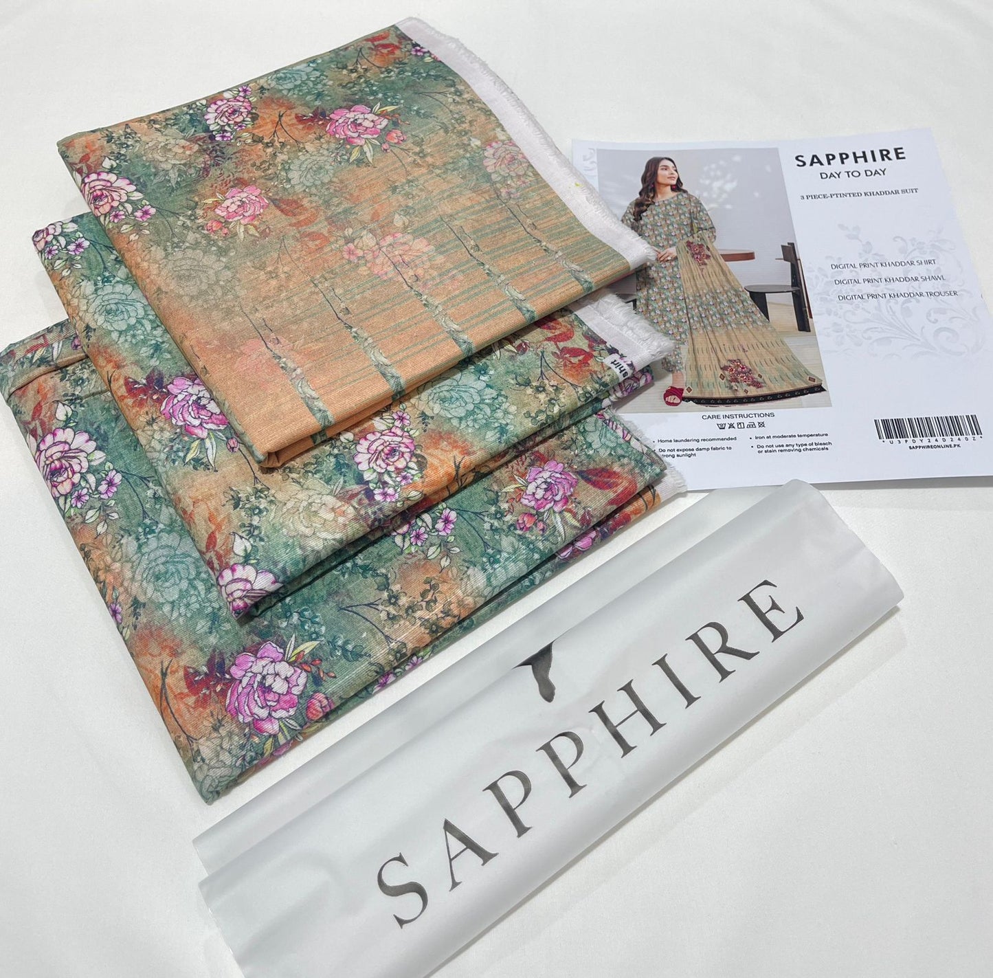 Sapphire Khadar Style Collection 2024 – Effortless Elegance with Digital Prints