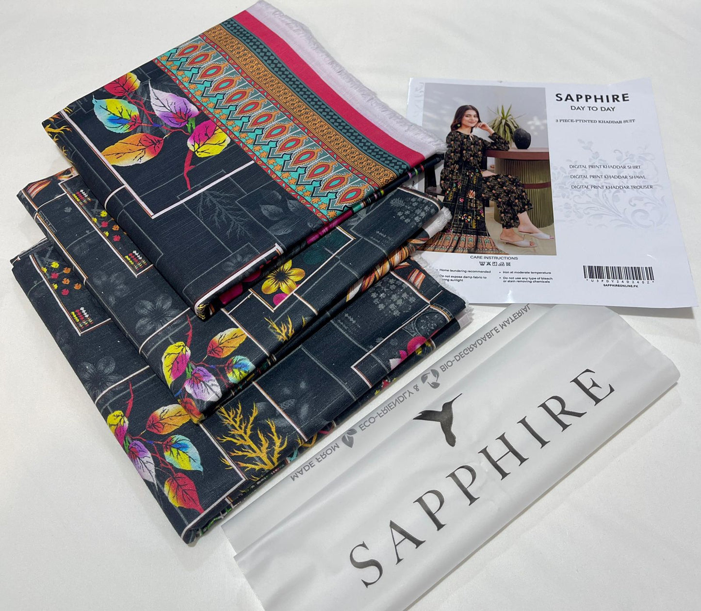 Sapphire Khadar Style Collection 2024 – Effortless Elegance with Digital Prints