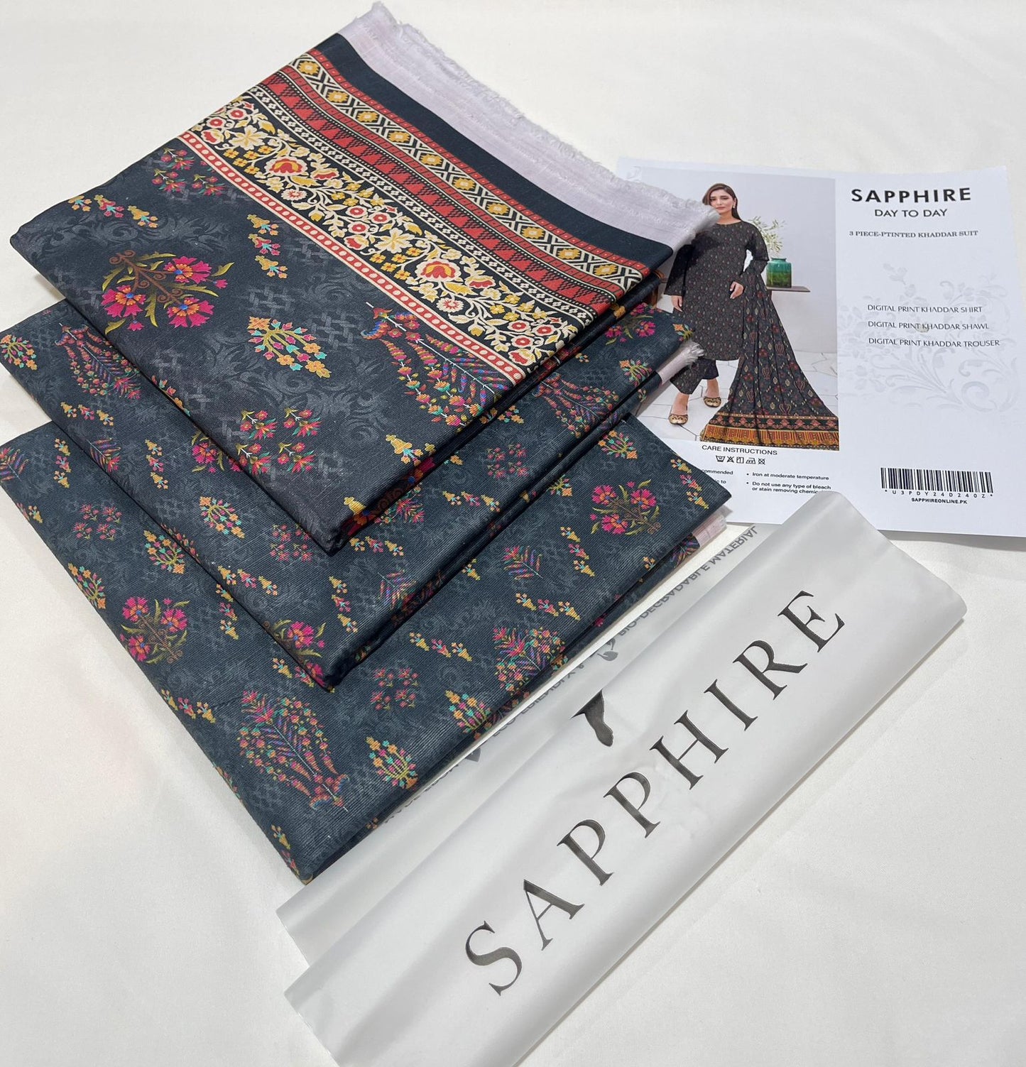 Sapphire Khadar Style Collection 2024 – Effortless Elegance with Digital Prints