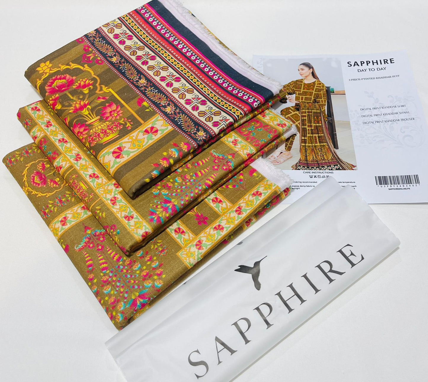 Sapphire Khadar Style Collection 2024 – Effortless Elegance with Digital Prints