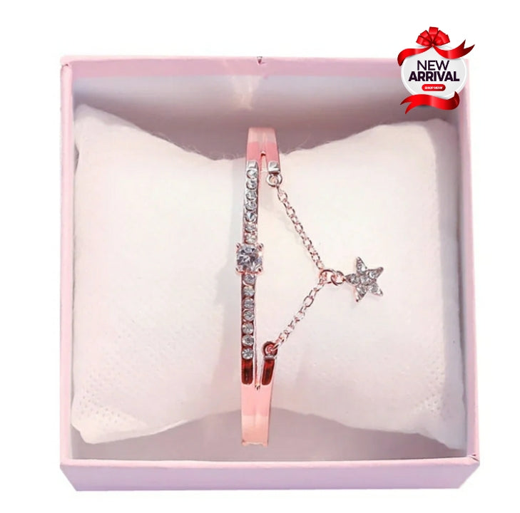 New Luxury Classic Rhinestone Hanging Star Bracelet