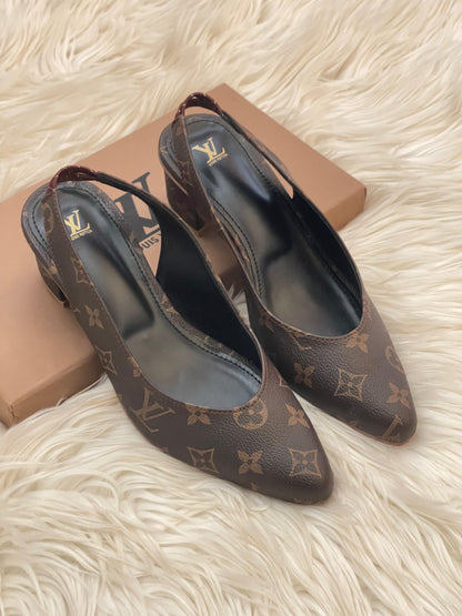 LV Block Heels - Bold Luxury with Every Step