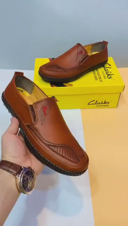 Clark Original Embroidered Leather Shoes – Elegance with a Touch of Art